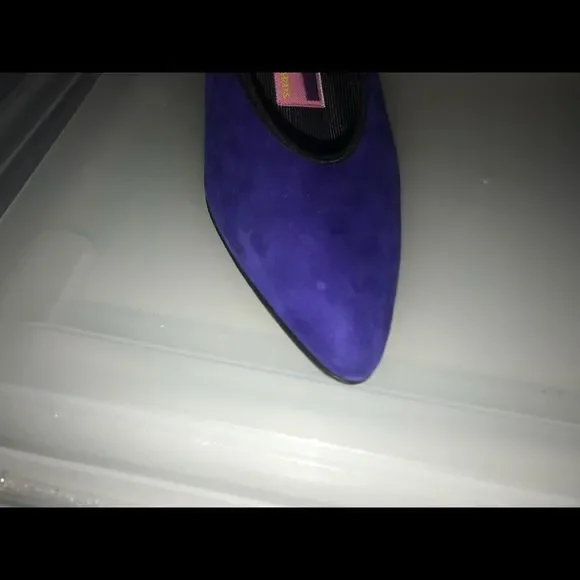 Susan Bennis Shoes Purple Black 8B fit 7B Original Owner - Picture 6 of 9